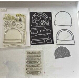 Lot of 4 - Lawn Fawn Winter and Holiday Clear Stamp Sets